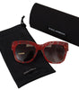 Dolce & Gabbana Red Lace Acetate Rectangle Shades  DG4231F  Sunglasses
