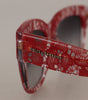 Dolce & Gabbana Red Lace Acetate Rectangle Shades  DG4231F  Sunglasses