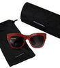 Dolce & Gabbana Red Lace Acetate Rectangle Shades DG4231Sunglasses