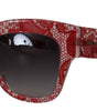 Dolce & Gabbana Red Lace Acetate Rectangle Shades DG4231Sunglasses