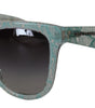 Dolce & Gabbana Blue Lace Acetate Crystal Round DG4190 Sunglasses
