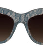 Dolce & Gabbana Blue Lace Acetate Crystal Butterfly DG4231 Sunglasses