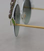 Dolce & Gabbana Gold Floral Embellished Metal Frame Round DG2186 Sunglasses
