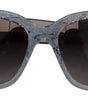 Dolce & Gabbana Blue Lace Acetate Rectangle Shades DG4226 Sunglasses