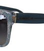 Dolce & Gabbana Blue Lace Acetate Rectangle Shades DG4226 Sunglasses