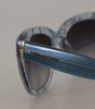Dolce & Gabbana Blue Lace Acetate Rectangle Shades DG4226 Sunglasses