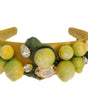 Dolce & Gabbana Yellow Lemons Sicily Crystal Diadem Tiara Headband