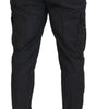 Dolce & Gabbana Gray Checked Cargo Trousers Stretch Pants
