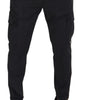 Dolce & Gabbana Gray Checked Cargo Trousers Stretch Pants