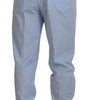 Dolce & Gabbana Blue Cotton Stretch Trousers Chinos Pants
