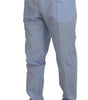 Dolce & Gabbana Blue Cotton Stretch Trousers Chinos Pants