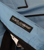 Dolce & Gabbana Blue Cotton Silk Trousers Chinos Pants