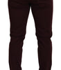 Dolce & Gabbana Bordeaux Cotton Stretch GOLD Denim Jeans