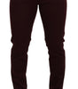 Dolce & Gabbana Bordeaux Cotton Stretch GOLD Denim Jeans