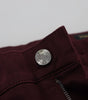 Dolce & Gabbana Bordeaux Cotton Stretch GOLD Denim Jeans