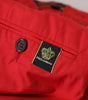 Dolce & Gabbana Red Cotton Slim Fit Trousers Chinos Pants
