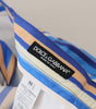 Dolce & Gabbana Blue Striped Silk Cotton Slim Trousers Pants
