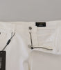 Dolce & Gabbana White Slim Skinny Stretch Cotton Denim Jeans