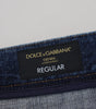 Dolce & Gabbana Blue Wash Cotton Regular Denim Jeans Pants