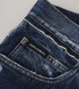 Dolce & Gabbana Blue Wash Cotton Regular Denim Jeans Pants
