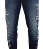 Dolce & Gabbana Blue Wash Cotton Regular Denim Jeans Pants