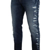 Dolce & Gabbana Blue Wash Cotton Regular Denim Jeans Pants