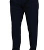 Dolce & Gabbana Blue Cotton Slim Trousers Chinos Pants