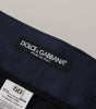 Dolce & Gabbana Blue Cotton Slim Trousers Chinos Pants