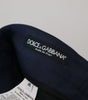Dolce & Gabbana Blue Linen Cotton Slim Trousers Chinos Pants