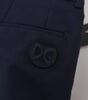 Dolce & Gabbana Blue Linen Cotton Slim Trousers Chinos Pants