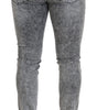Dolce & Gabbana Gray Slim Fit Wash Stretch Cotton Denim Jeans