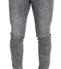 Dolce & Gabbana Gray Slim Fit Wash Stretch Cotton Denim Jeans