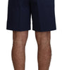 Dolce & Gabbana Blue Chinos Cotton Stretch Casual Shorts