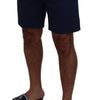 Dolce & Gabbana Blue Chinos Cotton Stretch Casual Shorts