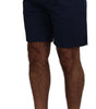 Dolce & Gabbana Blue Chinos Cotton Stretch Casual Shorts