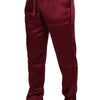 Dolce & Gabbana Bordeaux Silk DG Sleep Lounge Pants