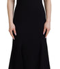 Dolce & Gabbana Black Dress Sheath Flare Viscose Dress