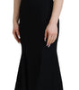 Dolce & Gabbana Black Dress Sheath Flare Viscose Dress