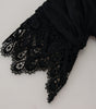 Dolce & Gabbana Black Sheath Midi Bodycon Lace Silk Dress