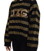 Dolce & Gabbana Black Gold D&G Crystal Cashmere Sweater