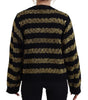 Dolce & Gabbana Black Gold D&G Crystal Cashmere Sweater