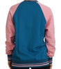 Dolce & Gabbana Blue Pink Queen Sequin Crystal Sweater