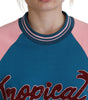 Dolce & Gabbana Blue Pink Queen Sequin Crystal Sweater
