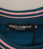 Dolce & Gabbana Blue Pink Queen Sequin Crystal Sweater