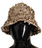 Dolce & Gabbana Elegant Sequined Gold Bucket Hat