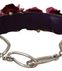 Dolce & Gabbana Multicolor Floral Appliques Metal Shoulder Strap