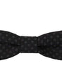 Dolce &amp; Gabbana Exclusive Silk Patterned Black Bow Tie
