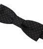 Dolce &amp; Gabbana Exclusive Silk Patterned Black Bow Tie