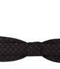 Dolce &amp; Gabbana Exclusive Silk Patterned Black Bow Tie