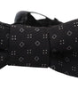 Dolce &amp; Gabbana Exclusive Silk Patterned Black Bow Tie